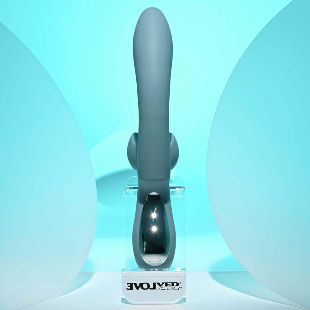 Evolved TAKE YOUR FLICK - Grey 24.1 cm USB Rechargeable Vibrator with Flicking Clitoral Stimulator